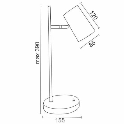 LED Lampada da tavolo touch dimmerabile ALICE LED/5W/230V bianco