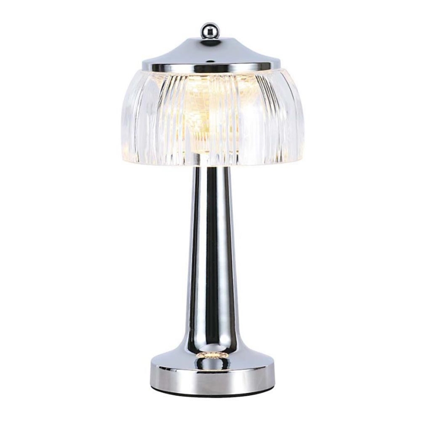LED Lampada da tavolo touch ricaricabile e dimmerabile LED/1W/5V 3000-6000K 1800 mAh cromo lucido