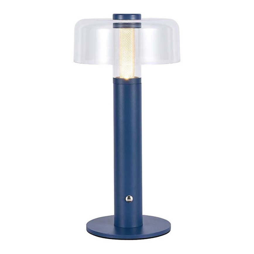 LED Lampada da tavolo touch ricaricabile e dimmerabile LED/1W/5V 3000K 1800 mAh blu