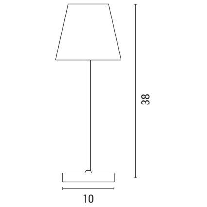 LED Lampada da tavolo touch ricaricabile e dimmerabile LED/3,5W/5V 5200mAh blu