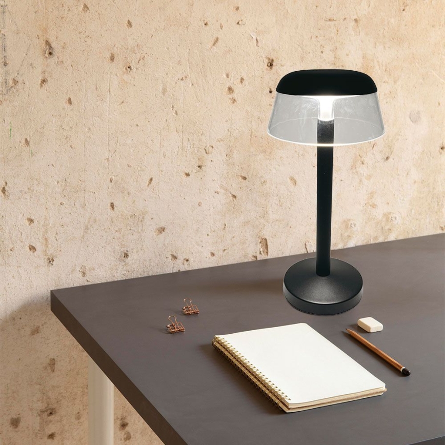 LED Lampada da tavolo touch ricaricabile e dimmerabile LED/3W/5V 3000-6000K 1800 mAh nero