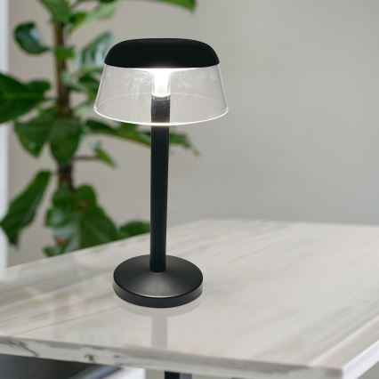 LED Lampada da tavolo touch ricaricabile e dimmerabile LED/3W/5V 3000-6000K 1800 mAh nero