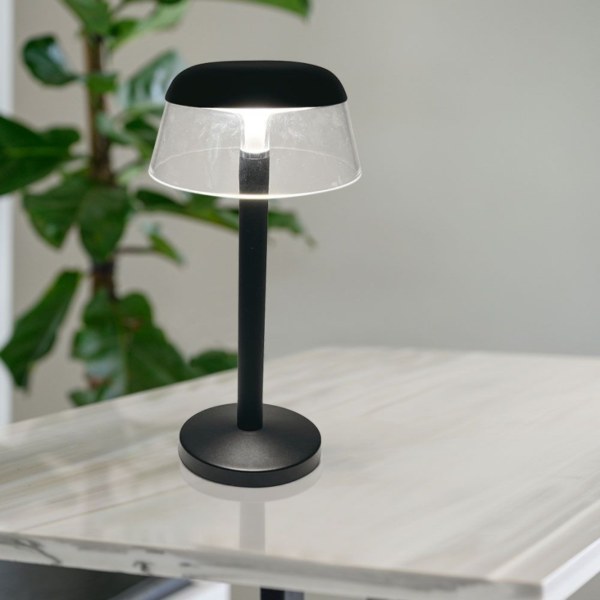 LED Lampada da tavolo touch ricaricabile e dimmerabile LED/3W/5V 3000-6000K 1800 mAh nero