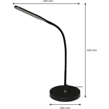 LED Lampada dimmerabile 3in1 LED/10W/230V 3000/4000/6000K CRI 90 nero