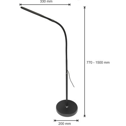 LED Lampada dimmerabile 3in1 LED/10W/230V 3000/4000/6000K CRI 90 nero
