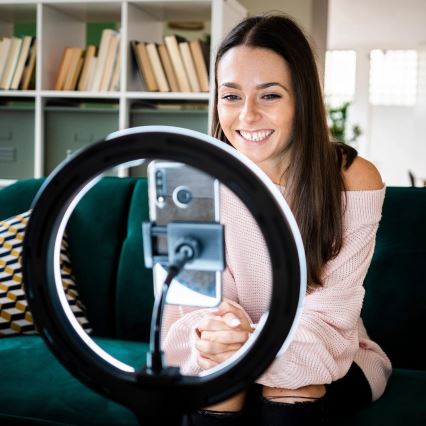 LED Lampada dimmerabile con treppiede e supporto per vlogging LED/10W/5V 2700-6500K
