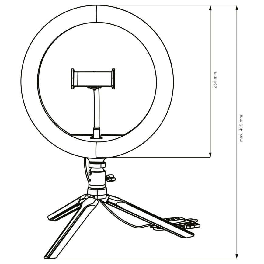 LED Lampada dimmerabile con treppiede e supporto per vlogging LED/10W/5V 2700-6500K