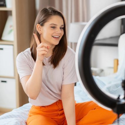 LED Lampada dimmerabile con treppiede e supporto per vlogging LED/15W/5V 2700-6500K