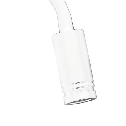 LED Lampada flessibile da parete con base USB 1xLED/8W+1xLED/2W/230V bianco/argento