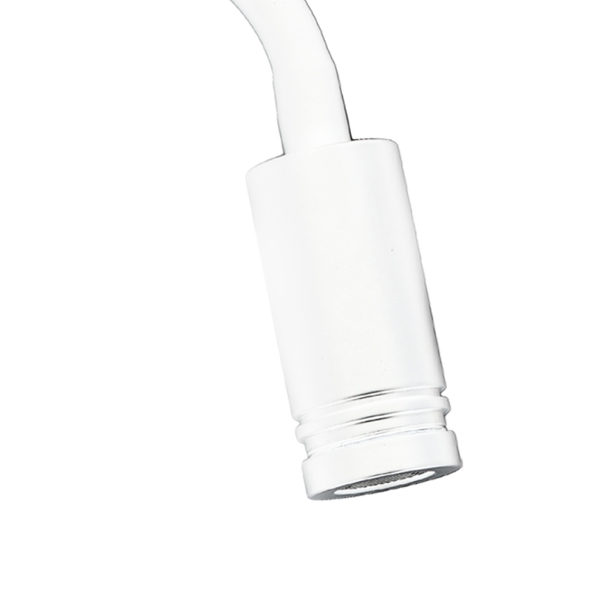 LED Lampada flessibile da parete con base USB 1xLED/8W+1xLED/2W/230V bianco/argento