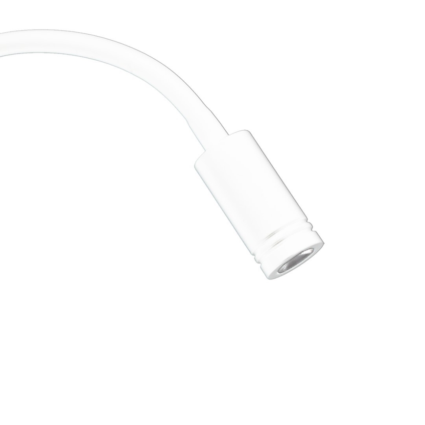LED Lampada flessibile da parete con base USB 1xLED/8W + 1xLED/2W/230V bianco
