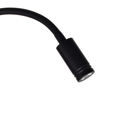 LED Lampada flessibile da parete piccola BASE 1xLED/8W+1xLED/2W/230V nero/argento