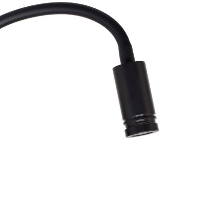 LED Lampada flessibile da parete piccola BASE 1xLED/8W+1xLED/2W/230V nero/argento