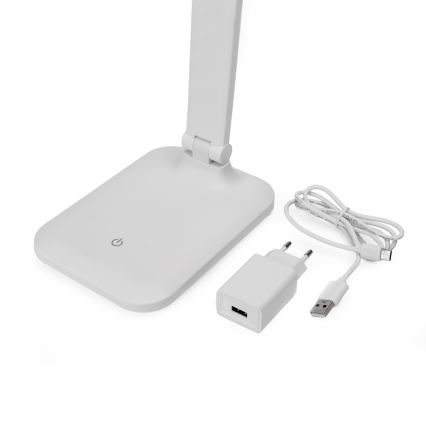 LED Lampada da tavolo touch dimmerabile con ricarica wireless e Porta USB REMUS LED/5W/230V bianco