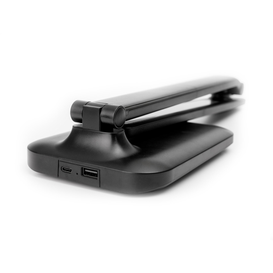 LED Lampada da tavolo touch dimmerabile con ricarica wireless e Porta USB REMUS LED/5W/230V nero
