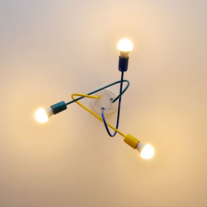 LED Lampadario a plafone per bambini OXFORD 3xE27/15W/230V
