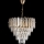 LED Lampadario a sospensione con catena 7xE27/60W/230V + 4xLED/6W diametro 40 cm oro