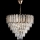 LED Lampadario a sospensione con catena 9xE27/60W/230V + 6xLED/6W diametro 50 cm oro