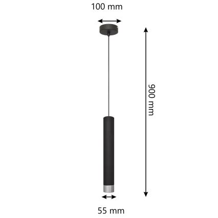 LED Lampadario a sospensione con filo TUBA 1xGU10/4,8W/230V