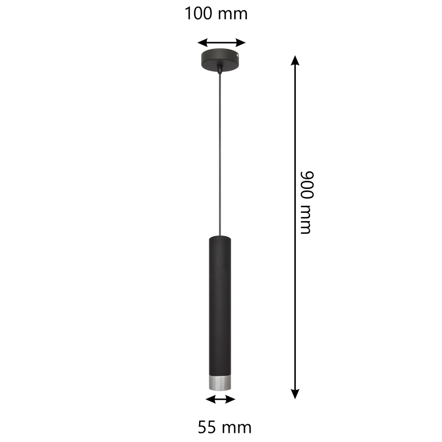 LED Lampadario a sospensione con filo TUBA 1xGU10/4,8W/230V