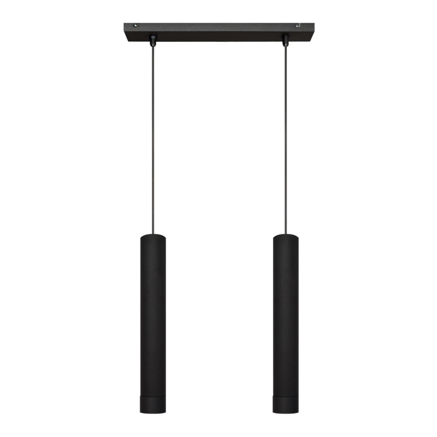 LED Lampadario a sospensione con filo TUBA 2xGU10/4,8W/230V nero