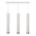 LED Lampadario a sospensione con filo TUBA 3xGU10/4,8W/230V bianco/cromo opaco