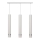 LED Lampadario a sospensione con filo TUBA 3xGU10/4,8W/230V bianco/cromo opaco