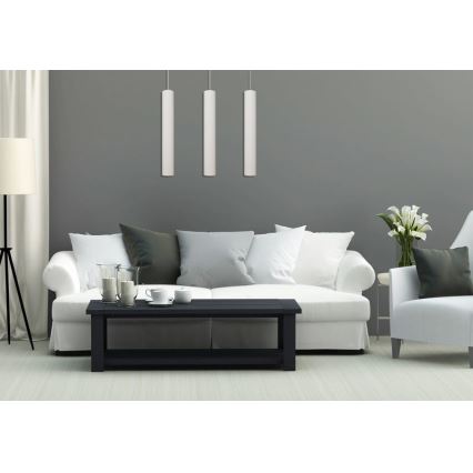 LED Lampadario a sospensione con filo TUBA 3xGU10/4,8W/230V bianco