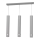 LED Lampadario a sospensione con filo TUBA 3xGU10/4,8W/230V grigio/cromo opaco