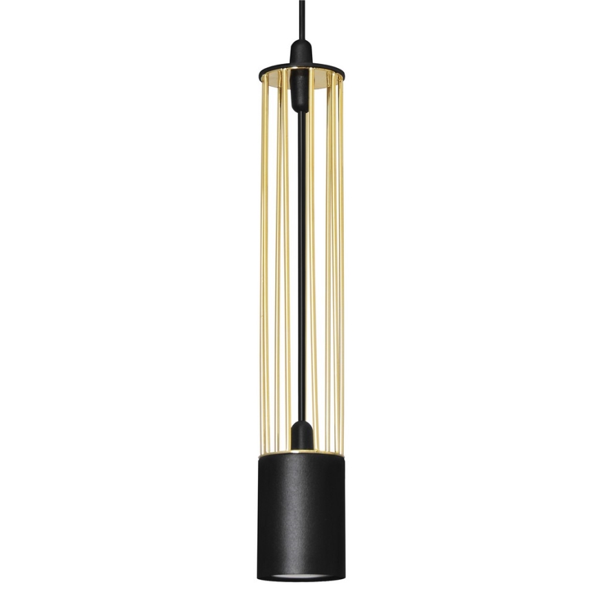 LED Lampadario su corda BARS 3xGU10/4,8W/230V oro/nero