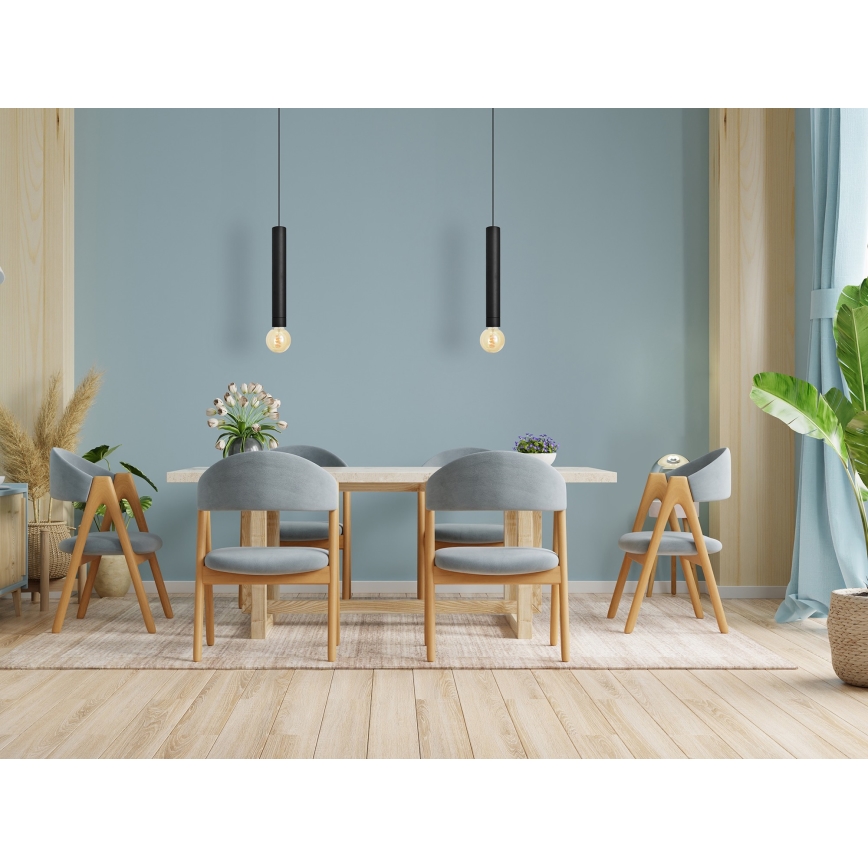 LED Lampadario su corda TUBA 1xGU10/20W/230V nero