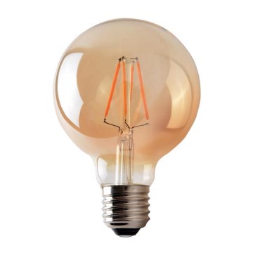 LED Lampadina CLASIC AMBER G95 E27/8W/230V 2200K – Brilagi