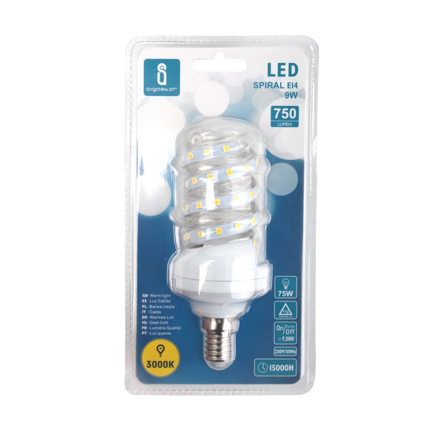 LED Lampadina E14/9W/230V 3000K - Aigostar