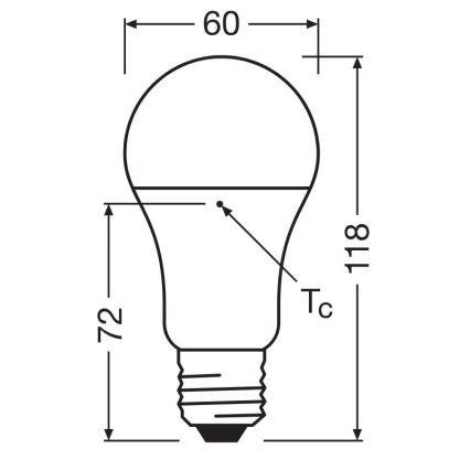 LED Lampadina in plastica riciclata A100 E27/14W/230V 4000K - Osram