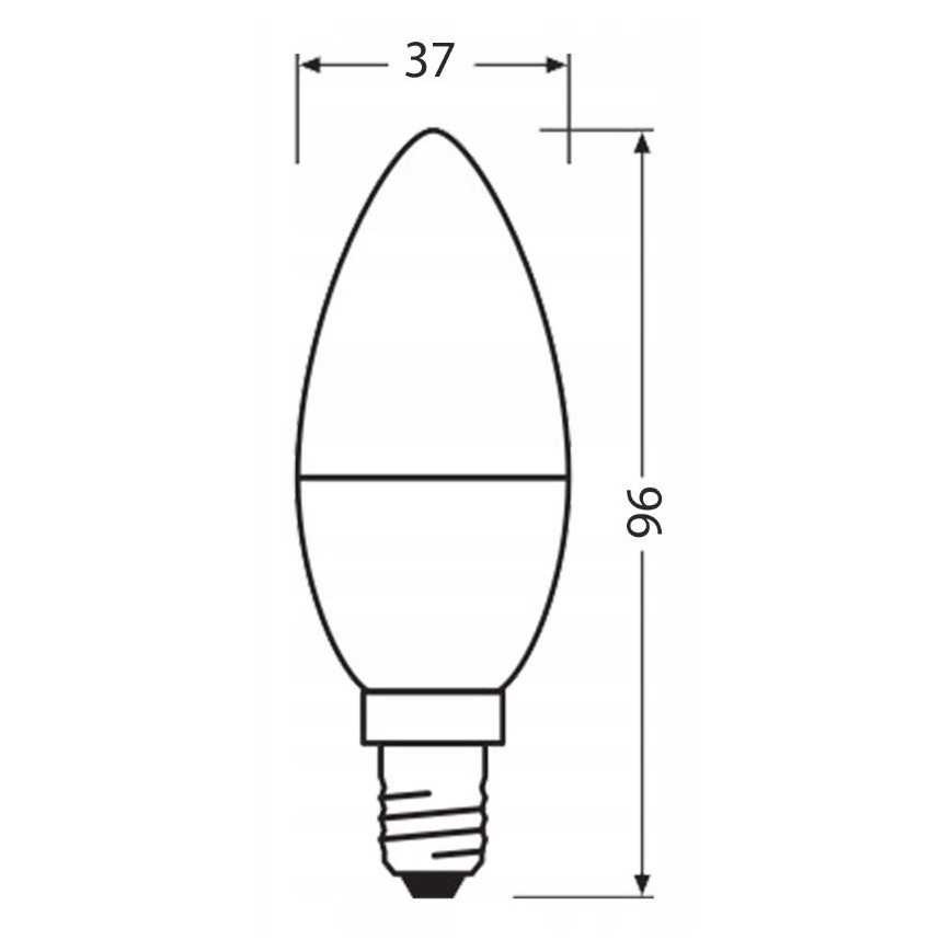 LED Lampadina in plastica riciclata B40 E14/4,9W/230V 2700K - Ledvance