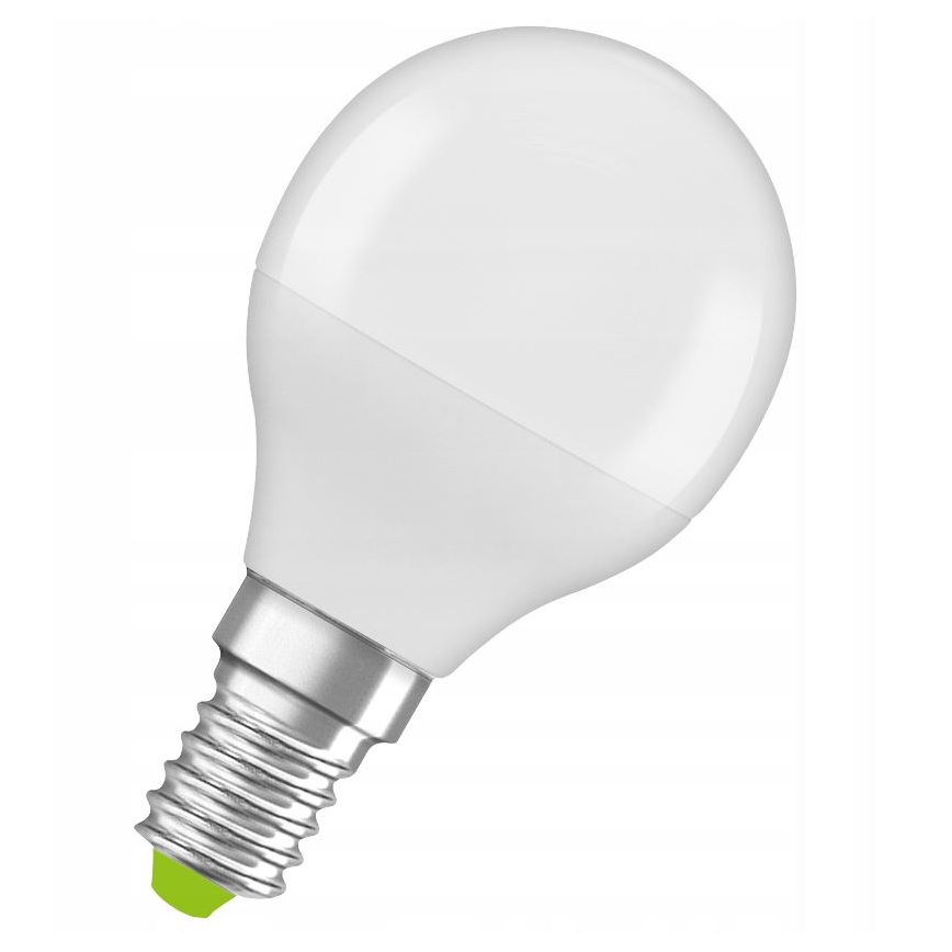 LED Lampadina in plastica riciclata P45 E14/4,9W/230V 2700K - Ledvance