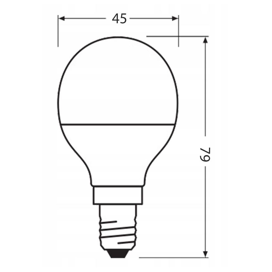 LED Lampadina in plastica riciclata P45 E14/4,9W/230V 2700K - Ledvance