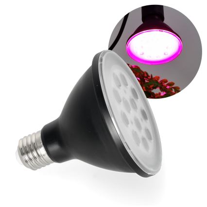 LED Lampadina per la crescita delle piante PLANTY E27/9W/230V 1200K nero