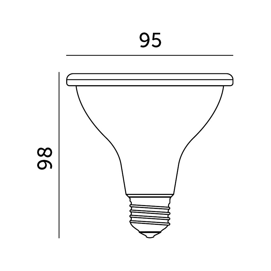 LED Lampadina per la crescita delle piante PLANTY E27/9W/230V 1200K nero