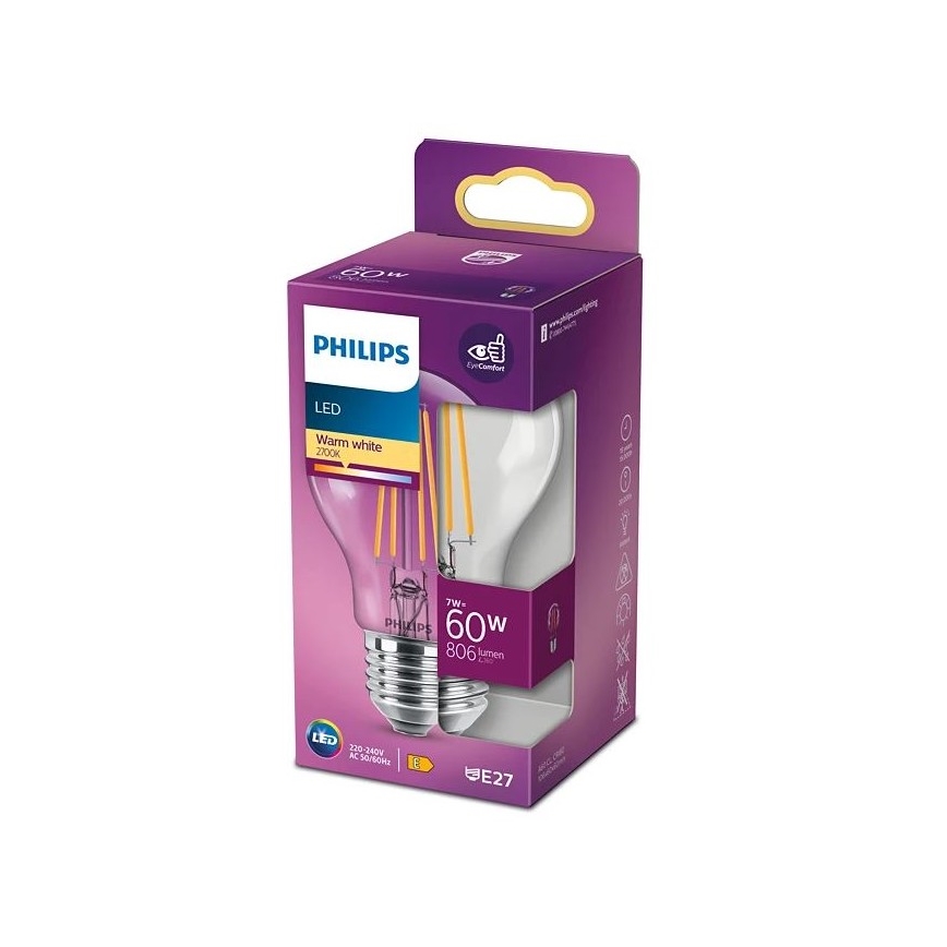 LED Lampadina VINTAGE Philips A60 E27/7W/230V 2700K