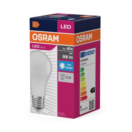 LED-Lampe A60 E27/8W/230V 6500K - Osram
