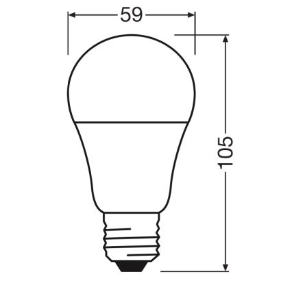 LED-Lampe CLASSIC A60 E27/8W/230V 2700K - Ledvance