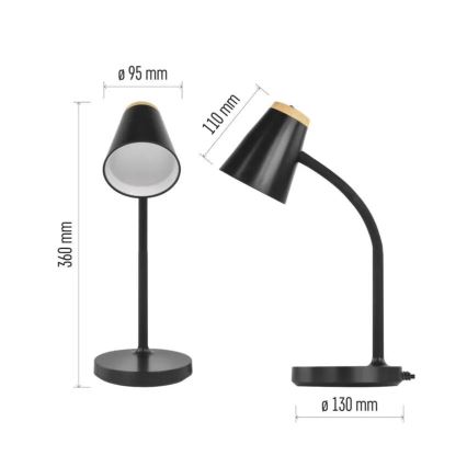 LED Lampe de bureau TARA LED/4,5W/230V 4000K noire