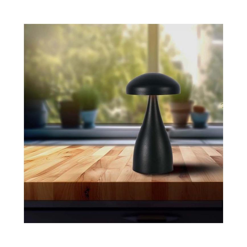 LED Lampe de table tactile rechargeable et à intensité variable LED/1W/5V 3000-6000K 1800 mAh noir