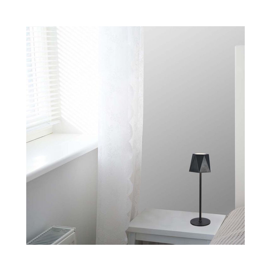 LED Lampe de table tactile rechargeable et à intensité variable LED/4W/5V 3000-6000K 1800 mAh noir