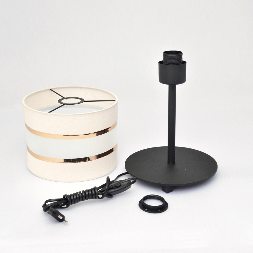 LED Lampe de table HELEN 1xE27/15W/230V crème/noir/doré