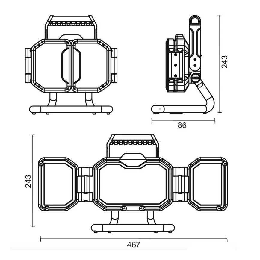 LED Lampe de travail dimmable LED/50W/5V 12000 mAh IP54