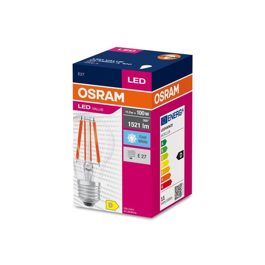 LED-Lampe FILAMENT A100 E27/11W/230V 4000K - Osram