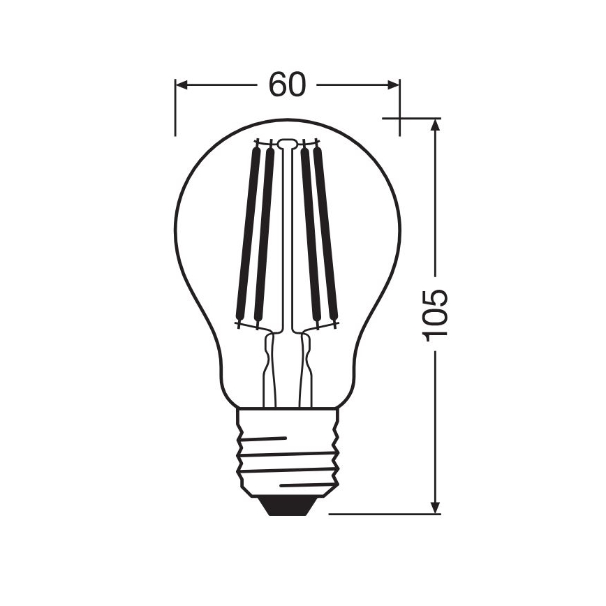 LED-Lampe FILAMENT A100 E27/11W/230V 4000K - Osram