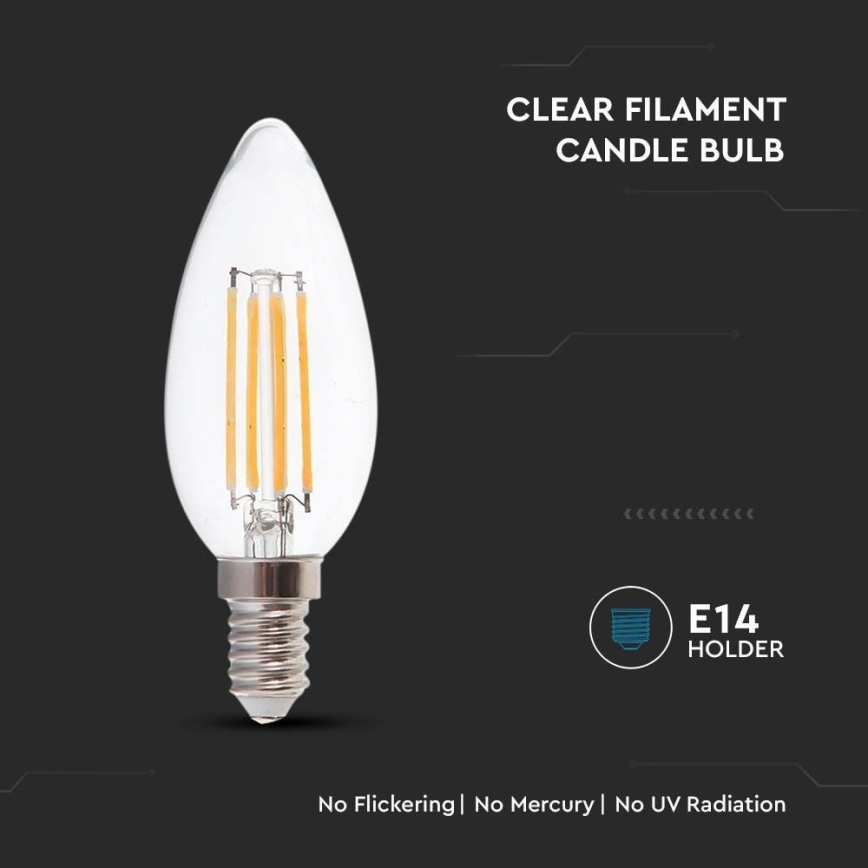 LED-Lampe FILAMENT E14/4W/230V 6500K